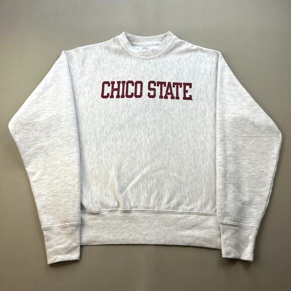 Chico State Wildcats Sweatshirt Adult Small Gray Champion Reverse Weave College - Picture 1 of 9